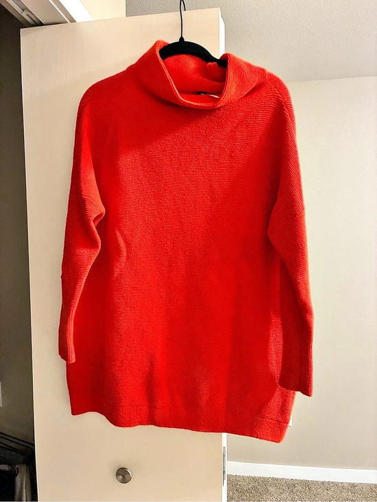 Free People Sweaters - Red Ribbed Turtleneck Sweater XS Like New
